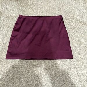 Maroon Sunday Best Skirt Silk